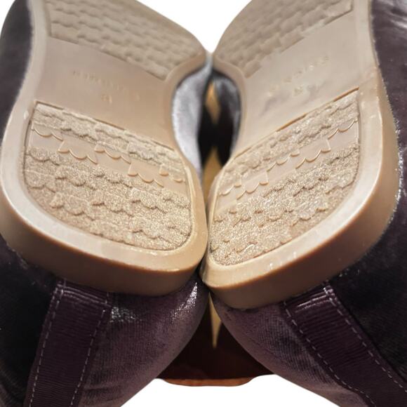 Birdies Velvet Faux Fur Lined Starling Slipper Mocha Brown Size 8 - Picture 9 of 9